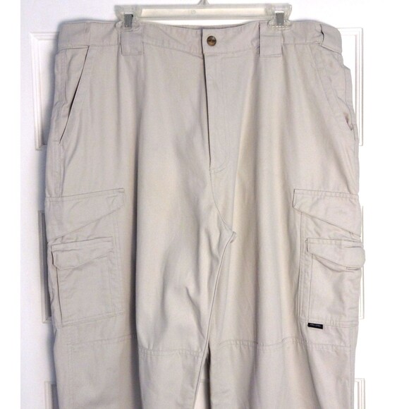 Tru Spec Tactical Pants Mn 40x32 Ivory Cargo Canvas Relaxed Work Utility Outdoor - Picture 2 of 10
